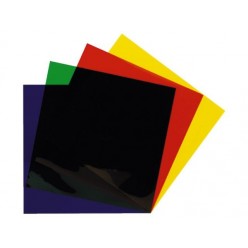 Monacor LEF-56SET Kolorowe filtry, zestaw: niebieski, czerwony, żółty, zielony